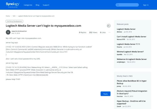 
                            10. Logitech Media Server can't login to mysqueezebox.com | Synology ...
