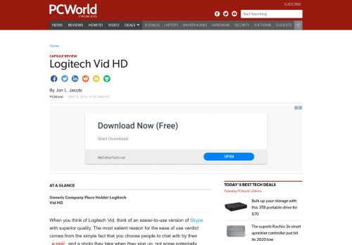 
                            10. Logitech Vid HD | PCWorld