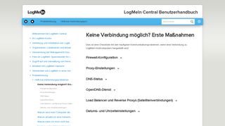 
                            4. LogMeIn Central Benutzerhandbuch – Keine Verbindung möglich ...