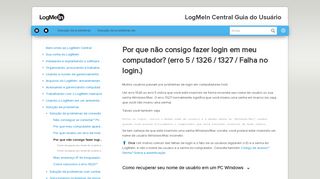 
                            3. LogMeIn Central Guia do Usuário – Por que não consigo fazer login ...
