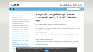 
                            6. LogMeIn Guia do Usuário – Por que não consigo fazer login em meu ...