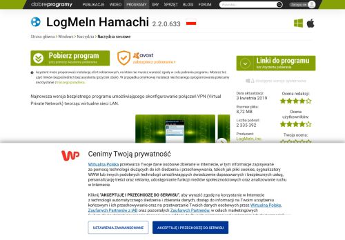 
                            12. LogMeIn Hamachi 2.2.0.630 - dobreprogramy