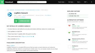 
                            9. LogMeIn Hamachi - Free download and software reviews - ...