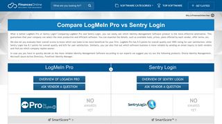 
                            11. LogMeIn Pro vs Sentry Login 2019 Comparison | FinancesOnline