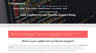 
                            4. LogMeIn Remote Support Setup - Fastmetrics