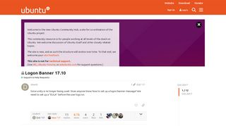 
                            7. Logon Banner 17.10 - Support & Help Requests - Ubuntu Community ...