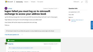 
                            6. logon failed you must log on to microsoft exchange to access your ...