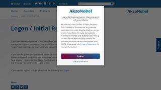 
                            2. Logon / Initial Registration | AkzoNobel