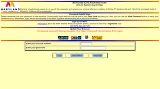 
                            2. LOGON - Maryland Auto Insurance