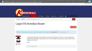 
                            8. Logon På Homebox Router - Spørg os Forum