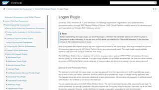 
                            11. Logon Plugin - SAP Help Portal