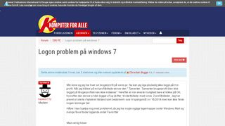 
                            10. Logon problem på windows 7 - Spørg os Forum