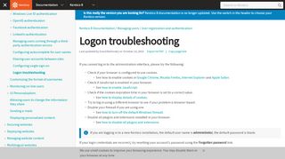 
                            1. Logon troubleshooting | Kentico 8 Documentation