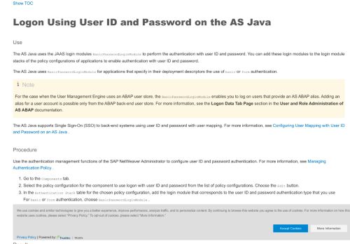 
                            10. Logon Using User ID and Password on the AS Java - SAP Help Portal