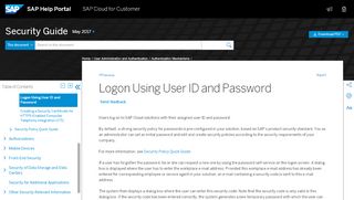 
                            4. Logon Using User ID and Password - SAP Help Portal
