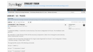 
                            2. LOGON.BAT / AD / Policies - Synology Forum