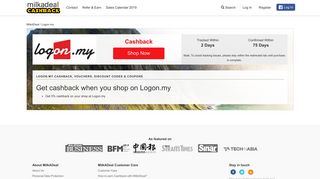 
                            5. Logon.my Cashback + Deals, Promo Codes & Vouchers - ...