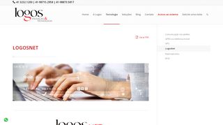 
                            3. LogosNet - Logos Inovação e Tecnologia - Logos Rastreamento