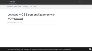 
                            6. Logotipo y CSS personalizado en wp-login – CybMeta