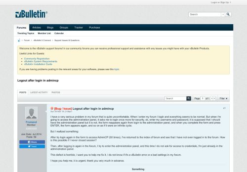 
                            4. Logout after login in admincp - vBulletin Community Forum