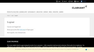 
                            7. Logout - Clariant