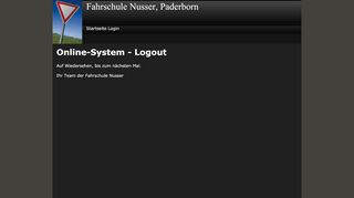 
                            5. Logout - Online-System der Fahrschule Nusser.