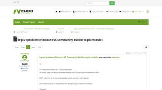 
                            10. logout problem (Flexicont VS Community Builder login module ...