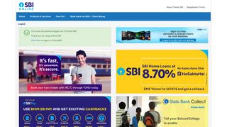 
                            4. LOGOUT - State Bank of India