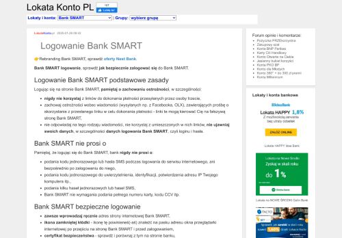 
                            5. Logowanie Bank SMART - Lokata Konto PL
