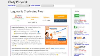 
                            10. ?Logowanie Credissimo Plus : Problemy z logowaniem Credissimo ...