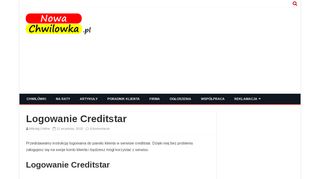 
                            4. Logowanie Creditstar » Nowa Chwilówka
