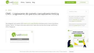 
                            7. Logowanie do CMS » Pomoc WebWave CMS