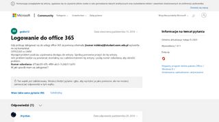 
                            10. Logowanie do office 365 - Microsoft Community