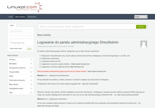
                            4. Logowanie do panelu administracyjnego DirectAdmin - LinuxPL.com ...