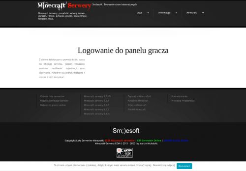 
                            10. Logowanie do Panelu Gracza - Lista Serwerów Minecraft