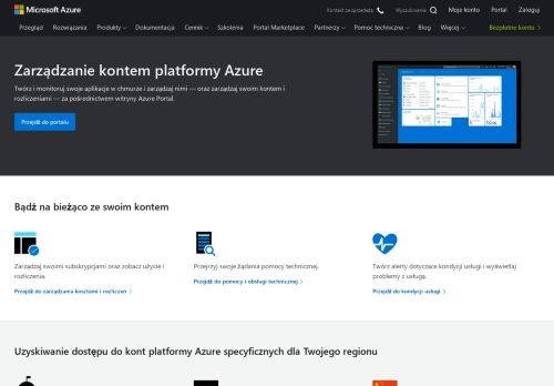 
                            1. Logowanie do platformy Azure — konto i rozliczenia | Microsoft Azure