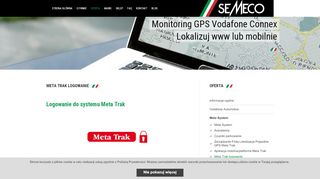 
                            13. Logowanie do systemu Meta Trak - SEMECO