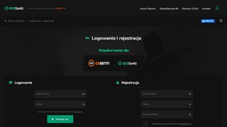 
                            2. Logowanie i rejestracja - GOSetti.pl - Lista i reklamy serwerów CS:GO