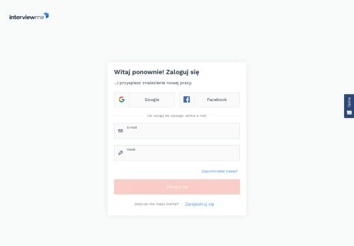 
                            1. Logowanie | InterviewMe