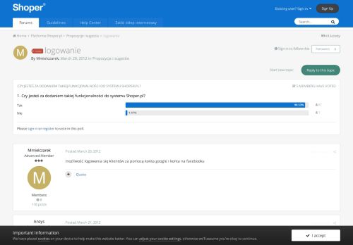 
                            9. logowanie - Propozycje i sugestie - Oficjalne forum Shoper