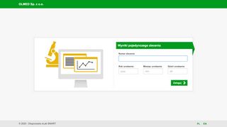 
                            8. Logowanie przez numer zlecenia - Wyniki on-line - Diagnostyka