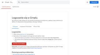
                            5. Logowanie się w Gmailu - Komputer - Gmail - Pomoc - Google Support