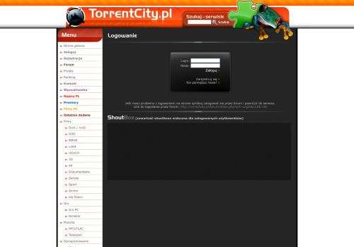 
                            1. Logowanie - TorrentCity.pl - torrenty, torrent, najnowsze torrenty