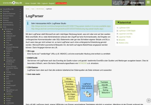 
                            6. LogParser - MSXFAQ