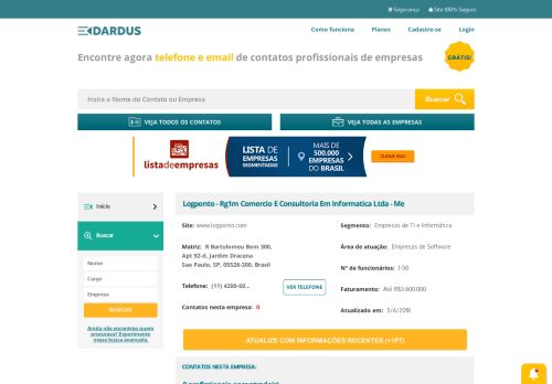 
                            12. Logponto - Rg1m Comercio E Consultoria Em Informatica Ltda - Me ...