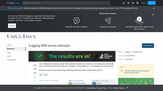
                            5. logs - Logging SSH access attempts - Unix & Linux Stack Exchange