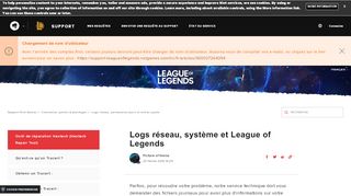 
                            5. Logs réseau, système et League of Legends – Support Riot Games