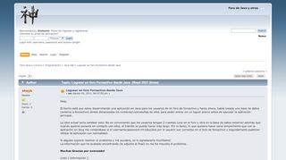 
                            13. Loguear en foro Foroactivo desde Java - Foro Java y C/Linux ...