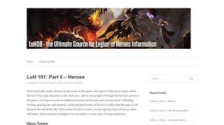 
                            11. LoHDB – The Ultimate Source for Legion of Heroes Information