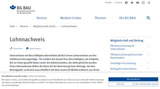 
                            4. Lohnnachweis | BG BAU - Berufsgenossenschaft der Bauwirtschaft